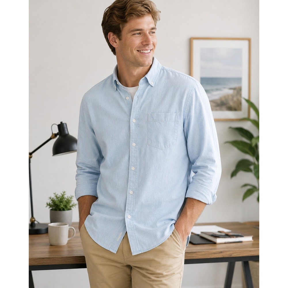 American‎ Eagle Relaxed Fit Oxford Button Down Shirt XL Tall Coastal Preppy NWT